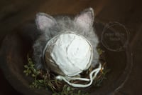 Furry Felted Kitten Bonnet