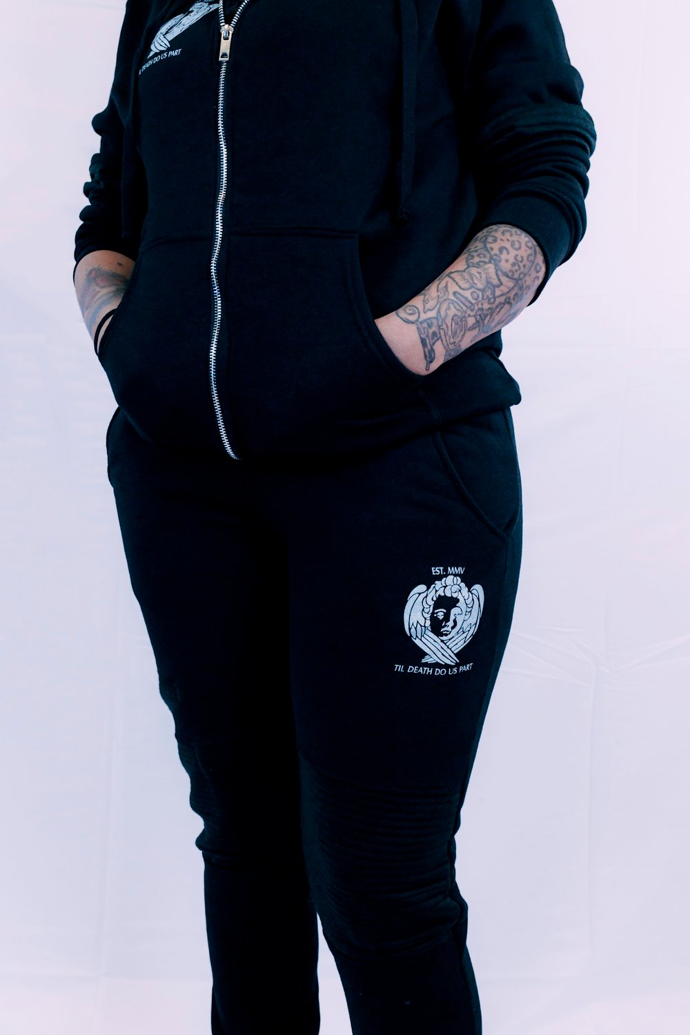 Image of Til Death Zip Up Cael sweat suit