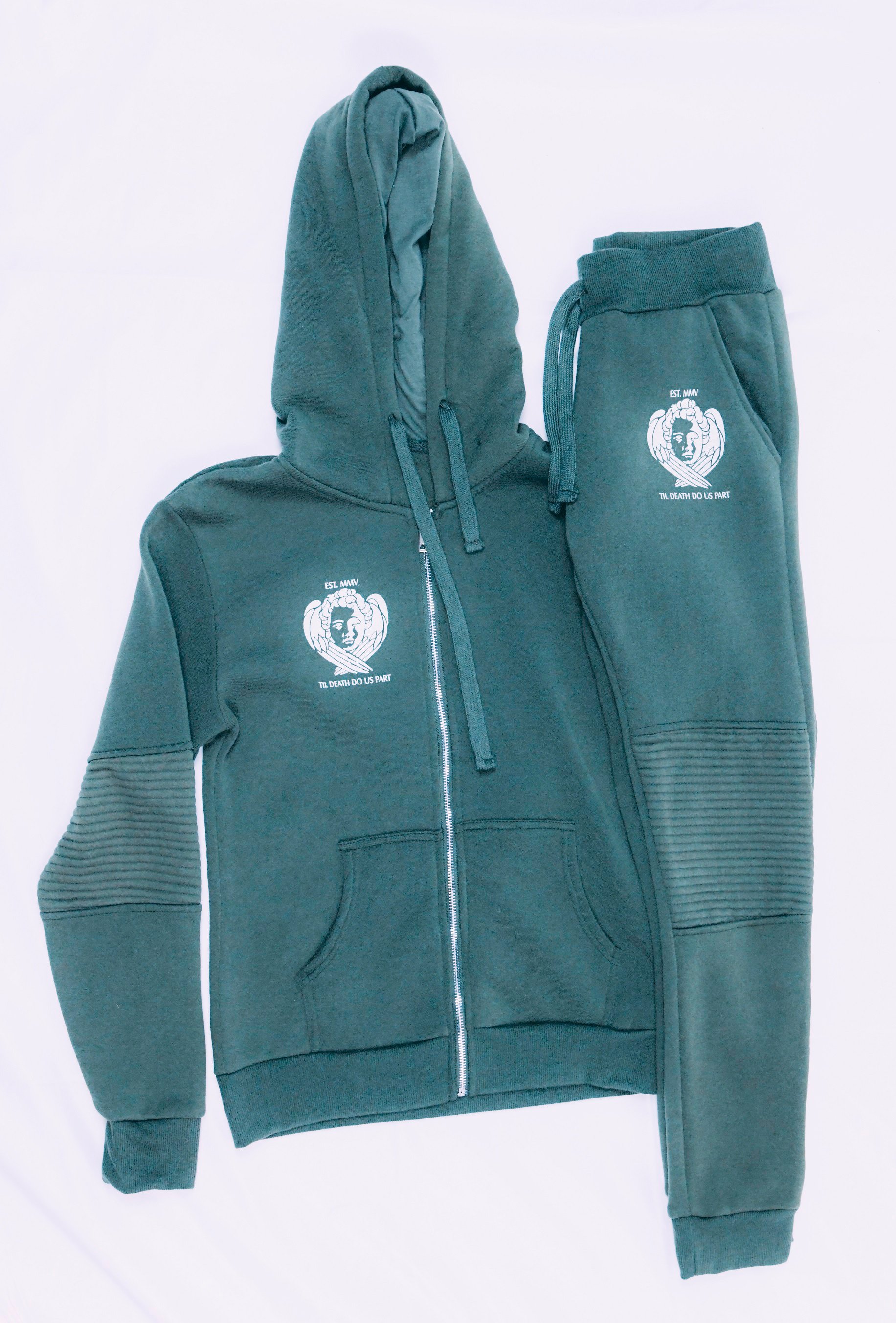 Til Death Zip Up Sweat Suit (olive) | TDDUPinc