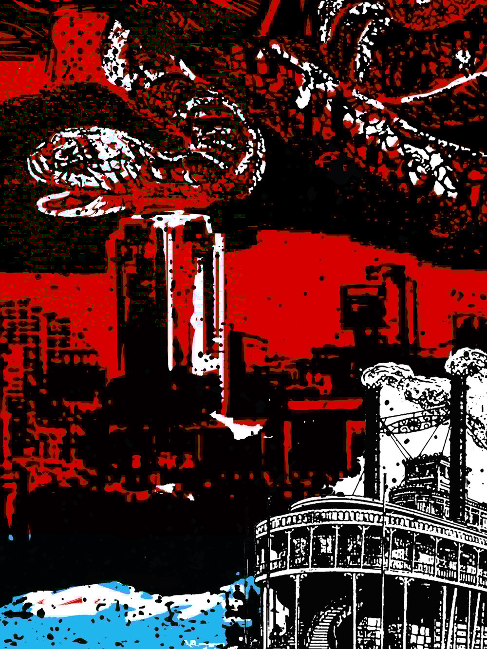 Eric Church, Cincinnati "Riverboat Gamblin' Skelly" February, 23, 2019 (Right side only of triptych)