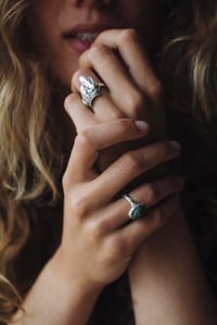 Image 1 of Small Lanperna ring with black spinels