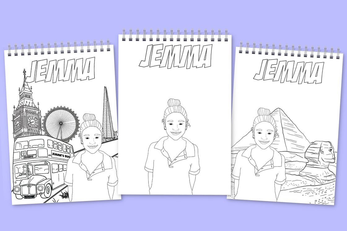 Image of 20 Page custom colouring and exercise book