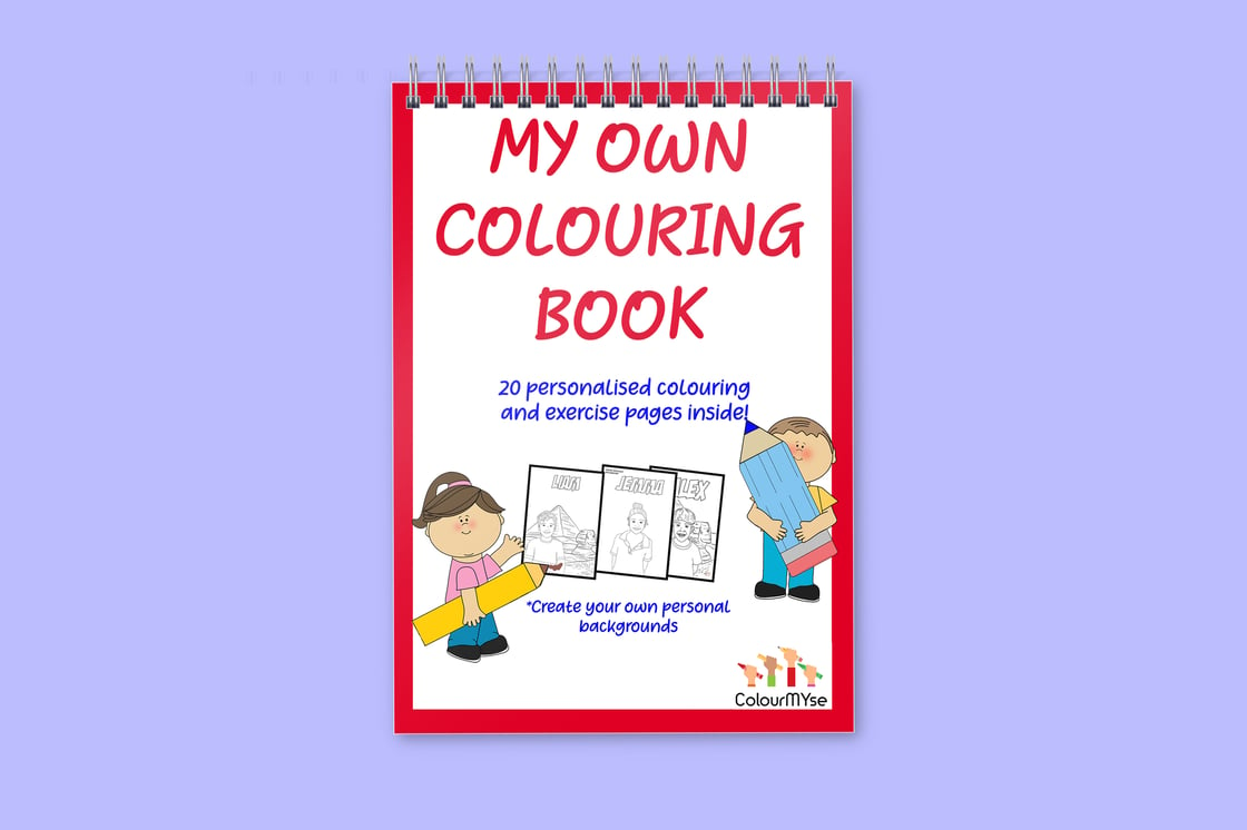 Image of 20 Page custom colouring and exercise book 