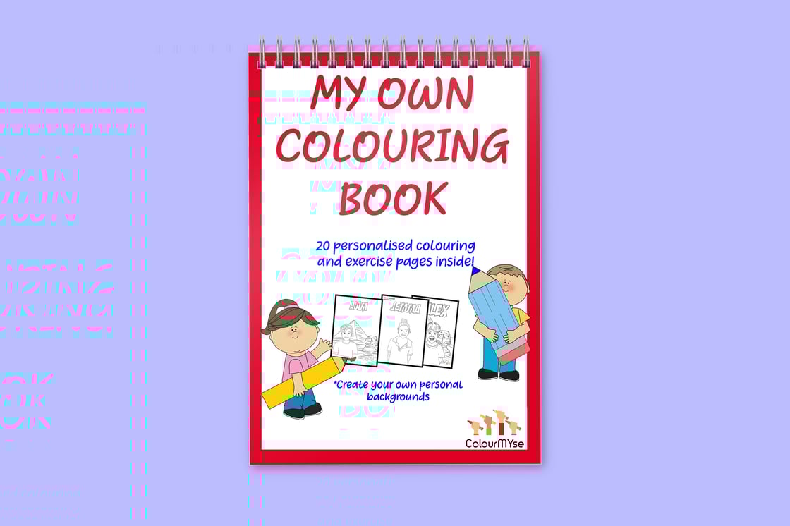 Image of 30 Page custom colouring and exercise book