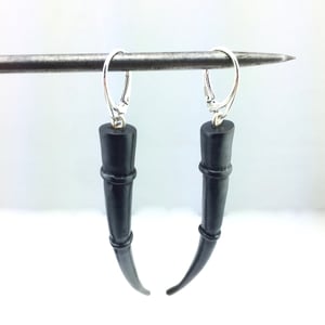 Image of Tendril Earrings, Black #3