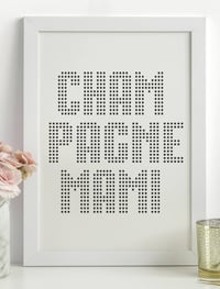 Champagne Mami wall print