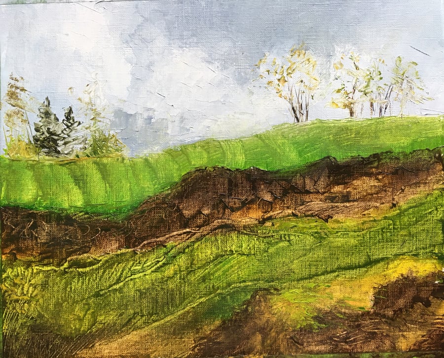 Image of Oil on Paper SPRING Hurley Field New York