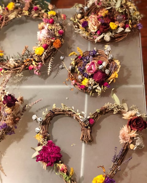 Image of Large dried floral wreaths 
