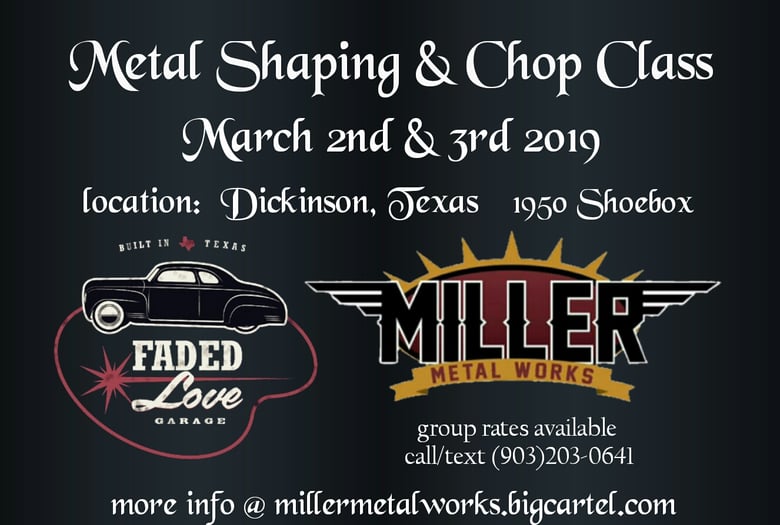 Image of Metal Shaping & Chop Workshop Dickinson, Texas 