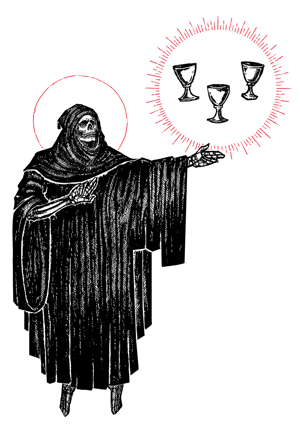 Image of LIMITED EDITION RUN OF 5, "3 of Cups", 12"x18"  