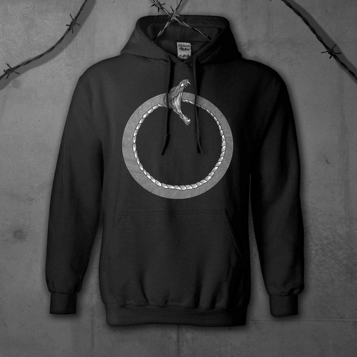 【S】IDEASWAM OUROBOROS HOODIE (Black) OUROBOROS HOODIE (Black) 23AW – IDEASWAM