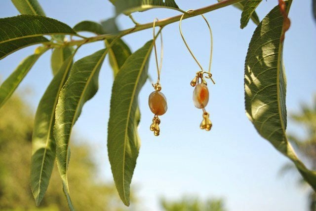 Image of Single gemstone earrings