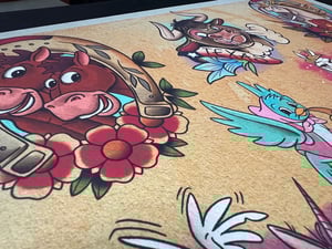 Image of Disney Inspired Traditional Tattoo Flash Sheet: D13 11x14