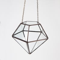 Image 1 of Hanging Diamond Terrarium