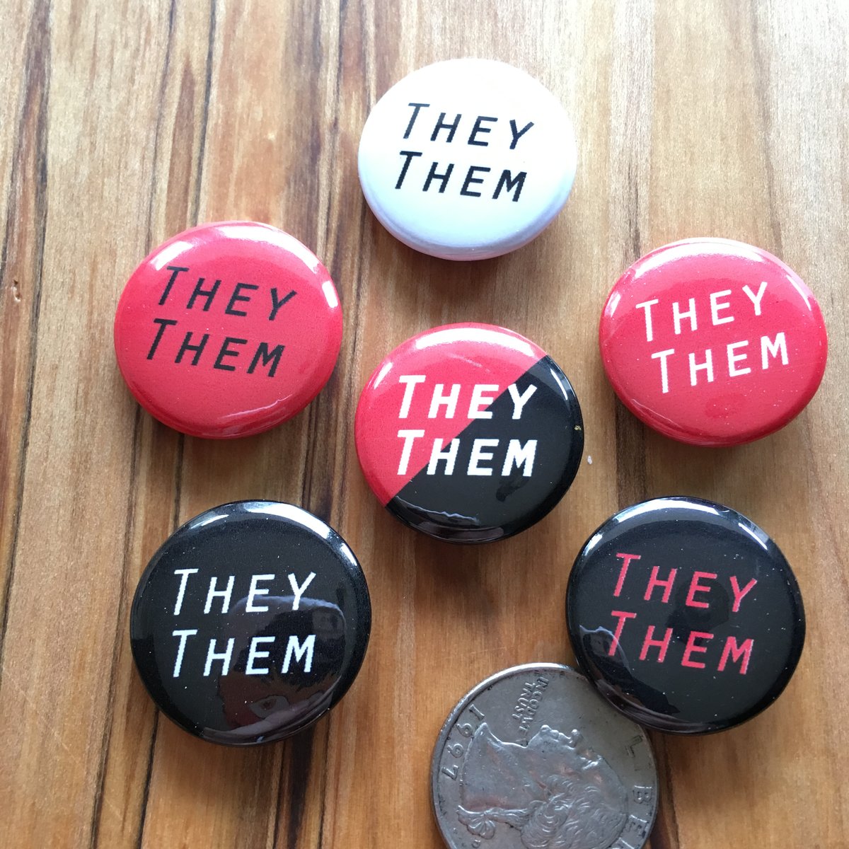 Pronoun Pins Left Fist