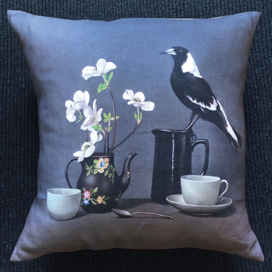 Image of Linen Dogwood Cushion