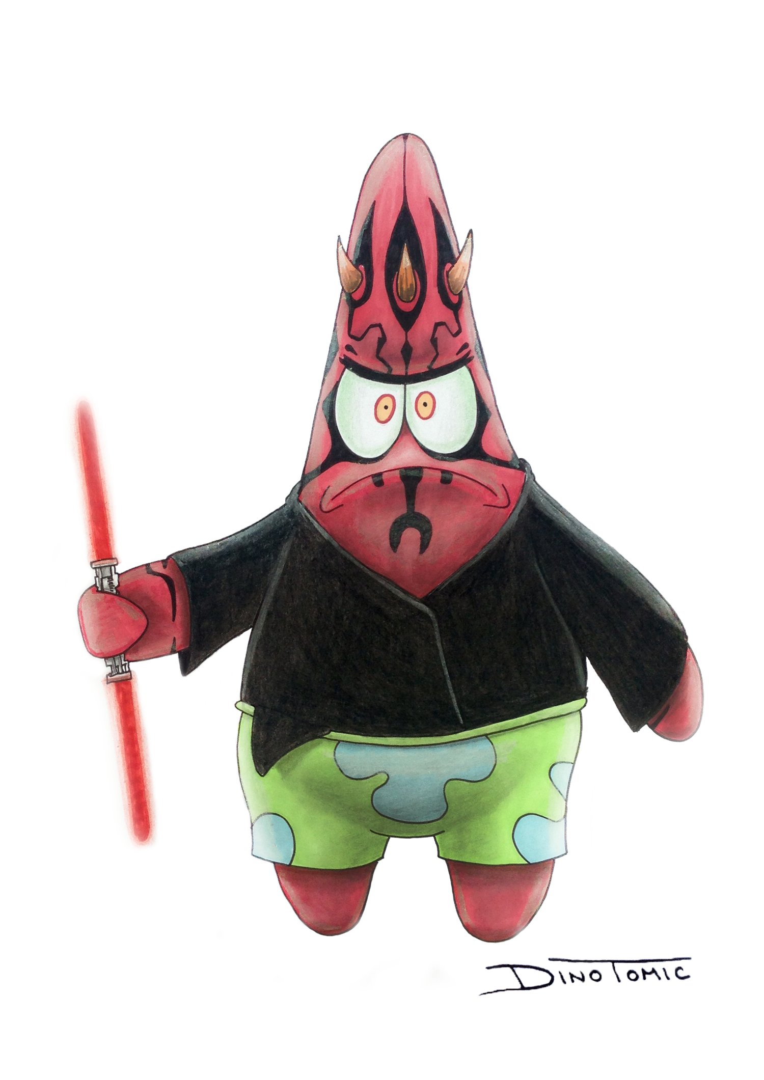Image of #50 Patrick Star as Darth Maul
