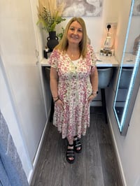 Image 1 of Glenda Angel Sleeve Midi Dress