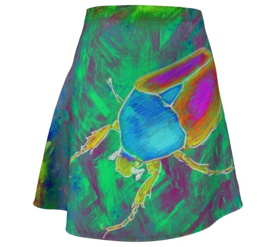 Image of Flower beetle skater skirt