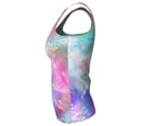 Image 4 of Pink and blue abstract workout tank top