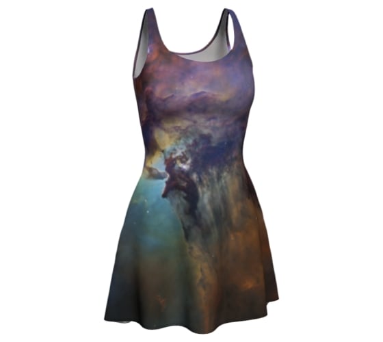 Image of Colourful nebula skater dress