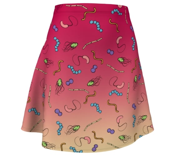 Image of Ombre microbiology skater skirt