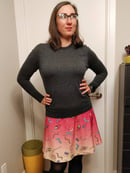 Image 2 of Ombre microbiology skater skirt