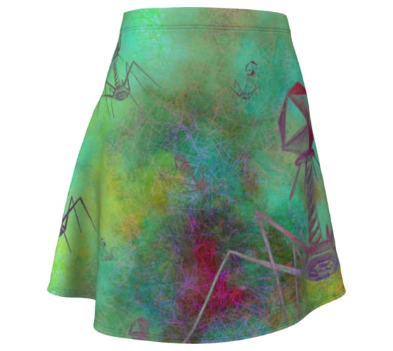 Image of Bacteriophage Invasion stretchy flare skirt