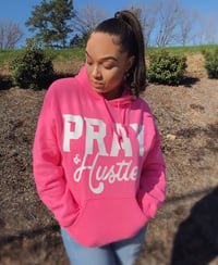 Pray & Hustle Hoodie- Pink   