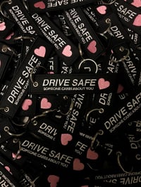 Image 2 of Black " Drive Safe " Jet Tag 