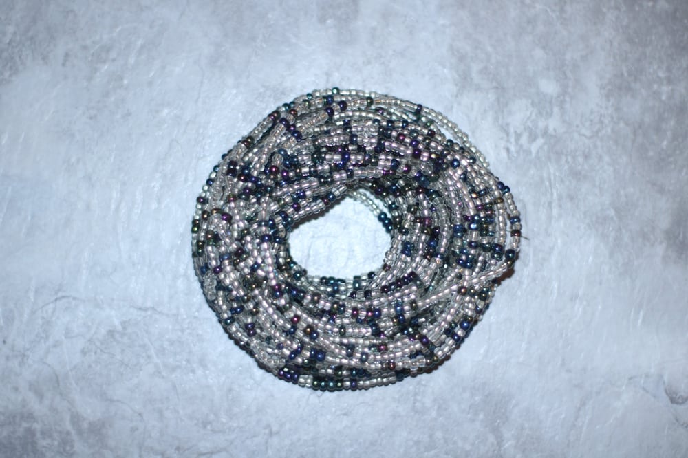 Image of Elastic Clear and Metallic Waistbead 