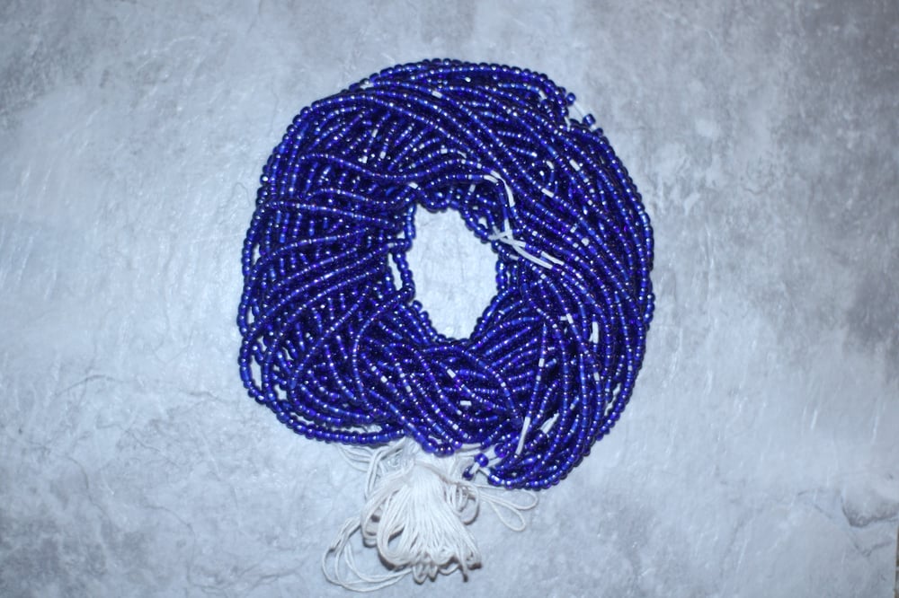 Image of Royal blue Tie Waistbead 