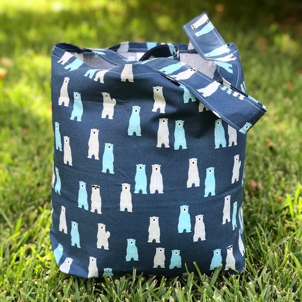 Image of Market Tote - Bears Blue 