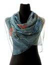Lily Greenwood Large Scarf - Butterflies on Blue - HALF PRICE