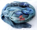 Lily Greenwood Large Scarf - Butterflies on Blue - HALF PRICE