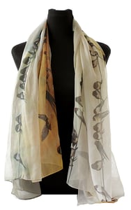 Image of Lily Greenwood Large Scarf - Swallows at Sunrise - HALF PRICE