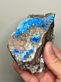 Image 9 of Rare Cyanotrichite On Quartz Matrix Specimen | Guizhou China