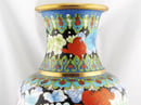 Image of Beautiful & Colorful Floral Chinese Cloisonne Vase 