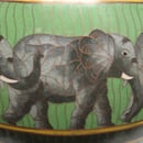 Image of Beautiful Chinese Cloisonne Elephant Sphere Vase