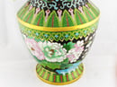 Image of VINTAGE CHINESE CLOISONNE VASE: GOLD VERMEIL & DRAGON HANDLES