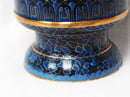 Image of LOVELY & VINTAGE LARGE BLUE CHINESE CLOISONNE FLORAL VASE