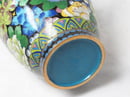 Image of BEAUTIFUL BLUE FLORAL CHINESE CLOISONNE VASE WITH STAND