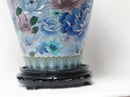 Image of LOVELY MEDIUM -SIZED BLUE CHINESE CLOISONNE "100 FLOWER" VASE