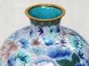 Image of LOVELY MEDIUM -SIZED BLUE CHINESE CLOISONNE "100 FLOWER" VASE