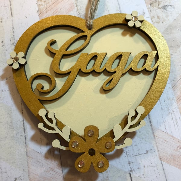 Image of Retro Floral Heart (any name)