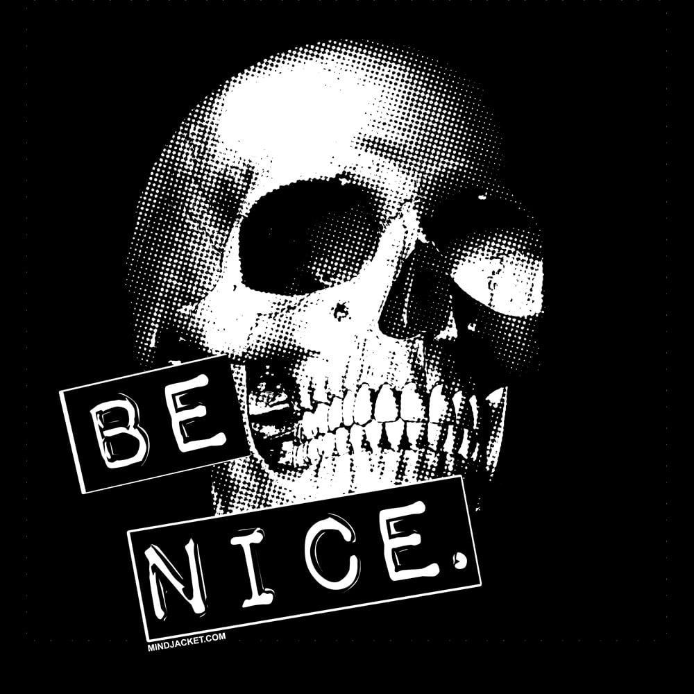 Image of Be Nice retro punk skull shirt 