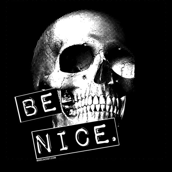 Image of Be Nice retro punk skull shirt 