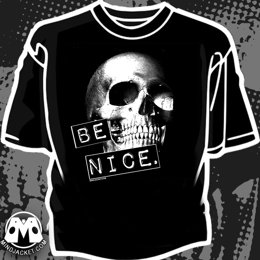 Image of Be Nice retro punk skull shirt 
