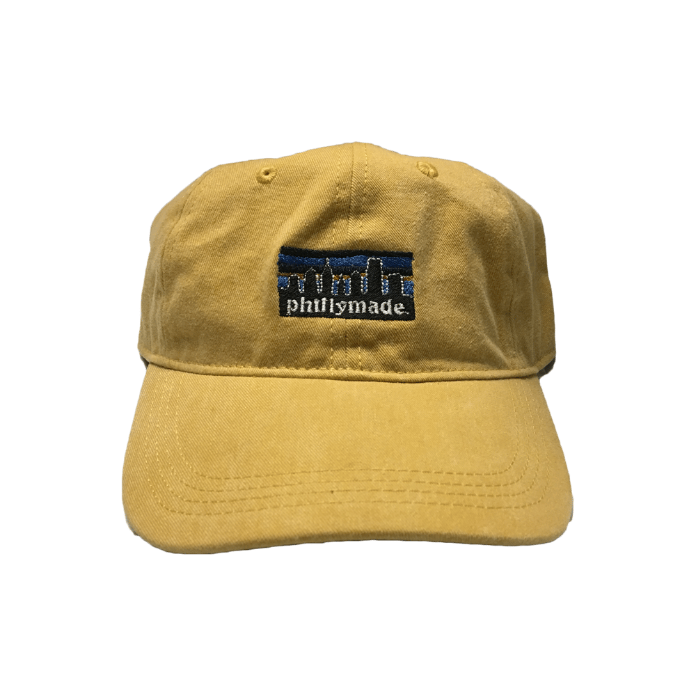Image of phillymade. hat - yellow faded unstructured