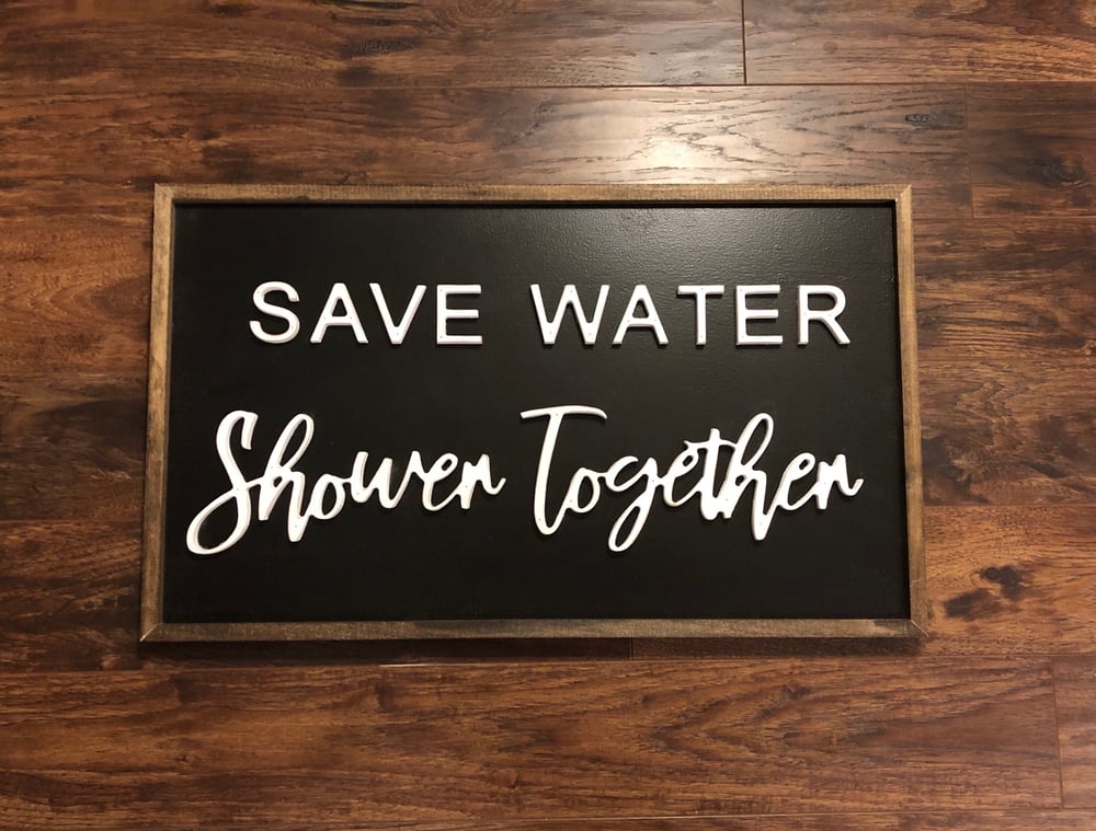 Image of Save water shower together